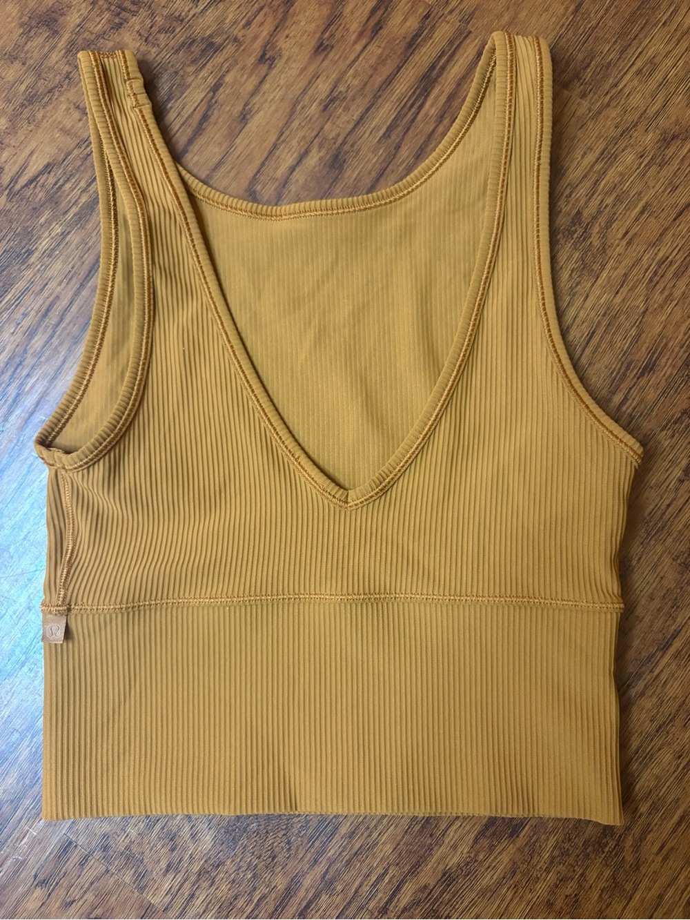 lululemon athletica Ribbed V-Neck Crop Tank - Mustard